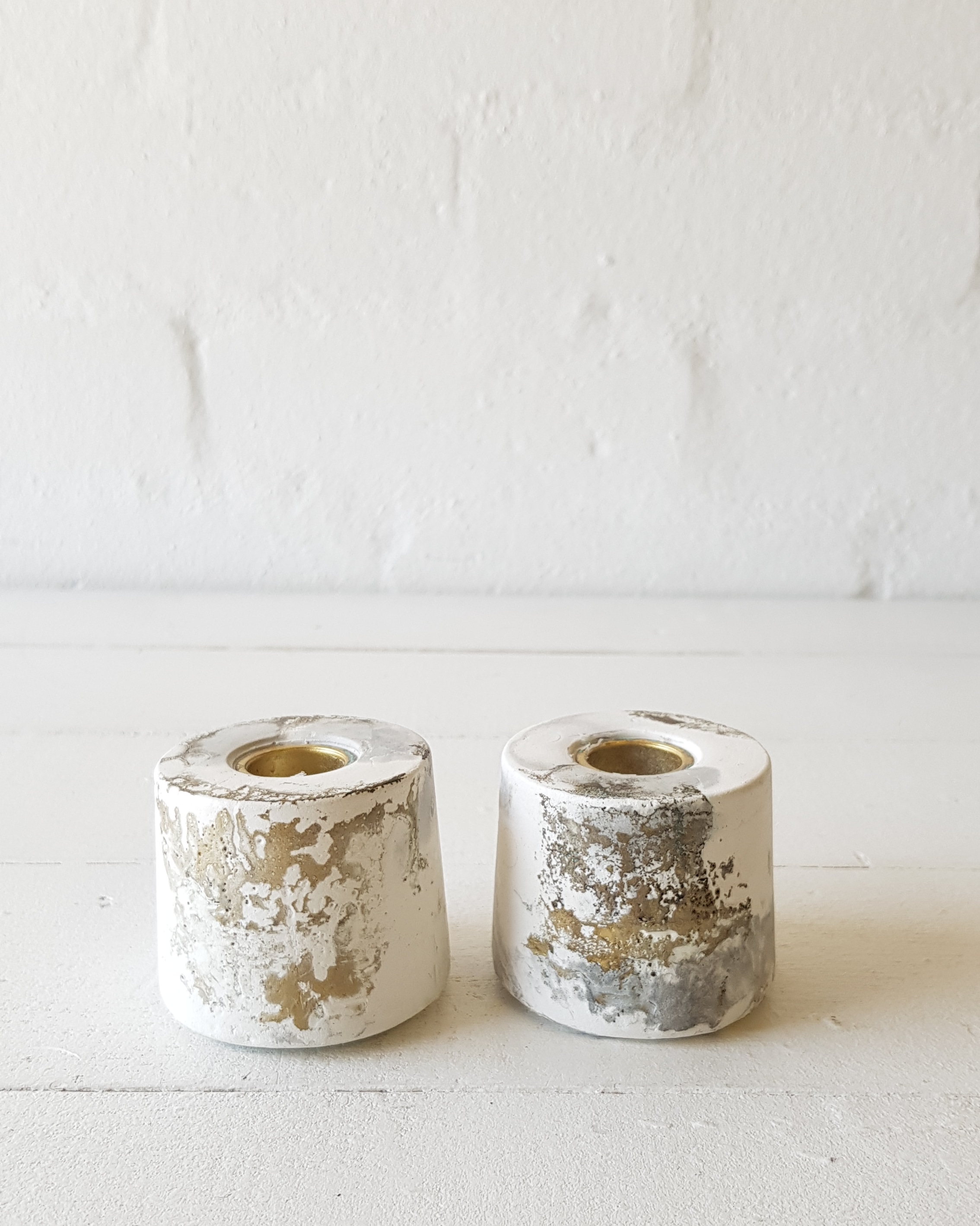 Marble Gold Candle Holder